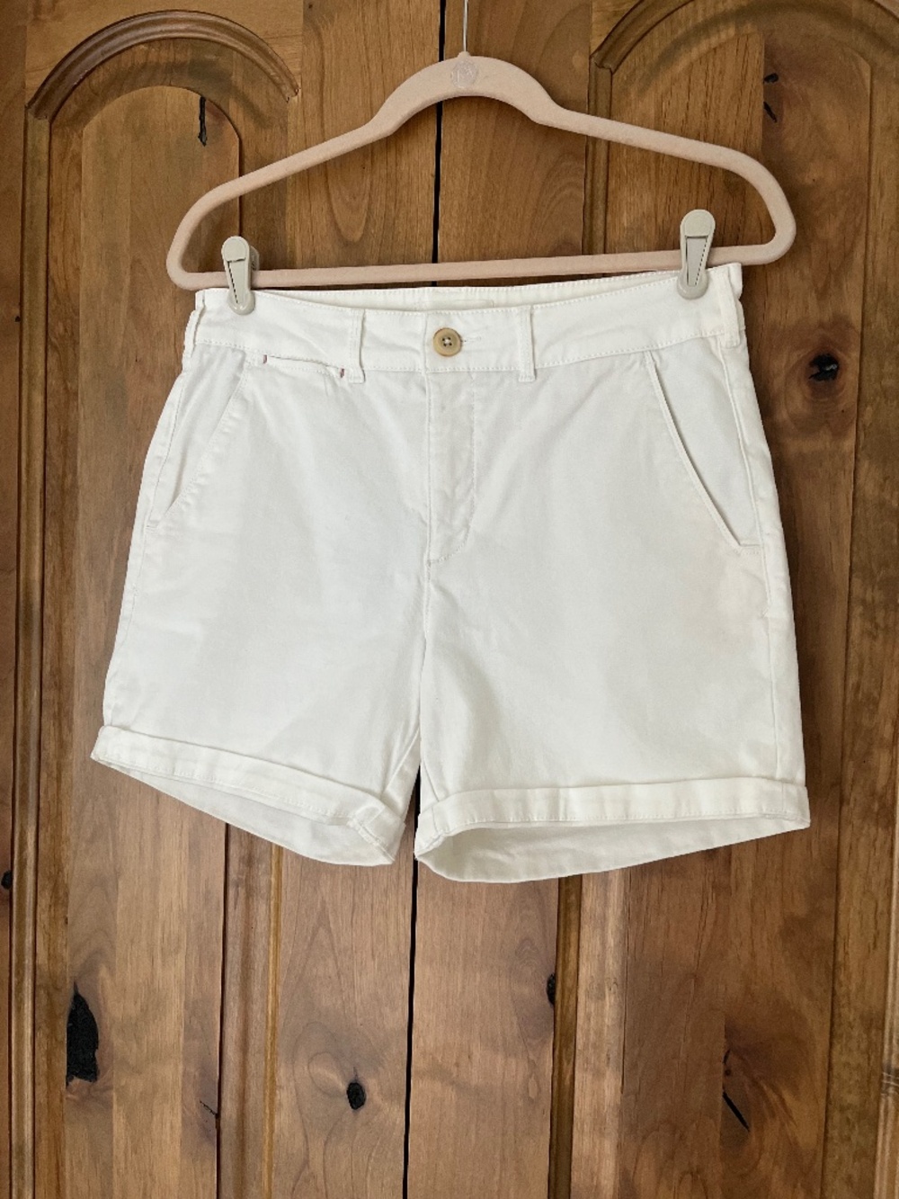 Anthropologie Relaxed Chino Shorts Ivory 29
